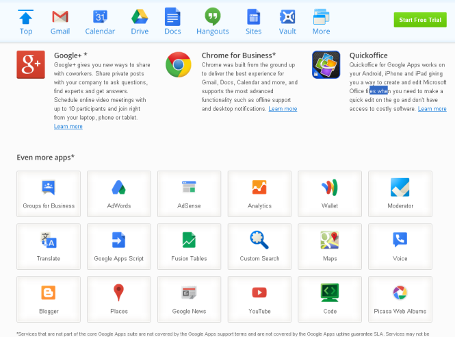 Google Apps for business